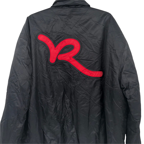 Rocawear Denim Co Embroidered Black Bomber Nylon Jacket Size 3X Roc-a-fella